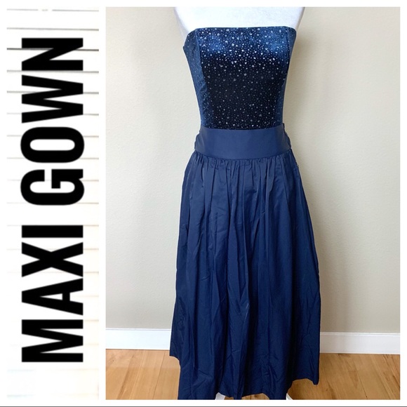 eva mendes for New York & Company Dresses & Skirts - NEW Cashmere glitter TOP, RUCHED SKIRT DREES Gown